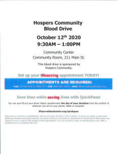 2020 October Blood Drive